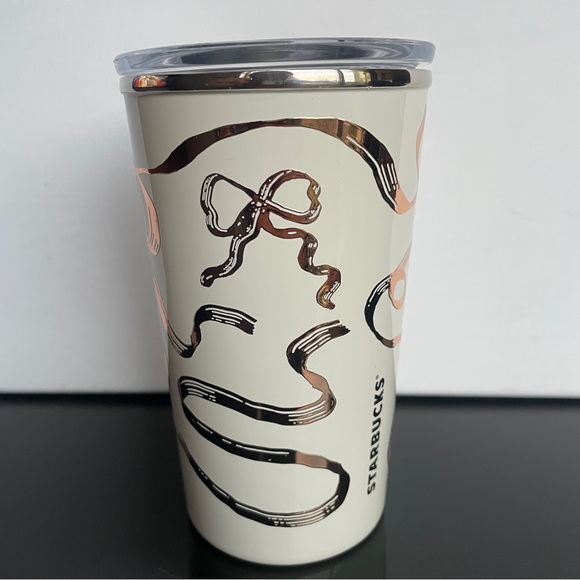 Starbucks Cream Tumbler with Gold Accents - Picture 5 of 7